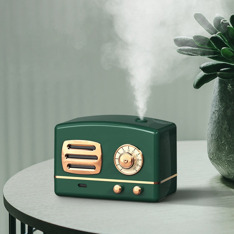 Retro-style compact desktop humidifier for a desk or nightstand