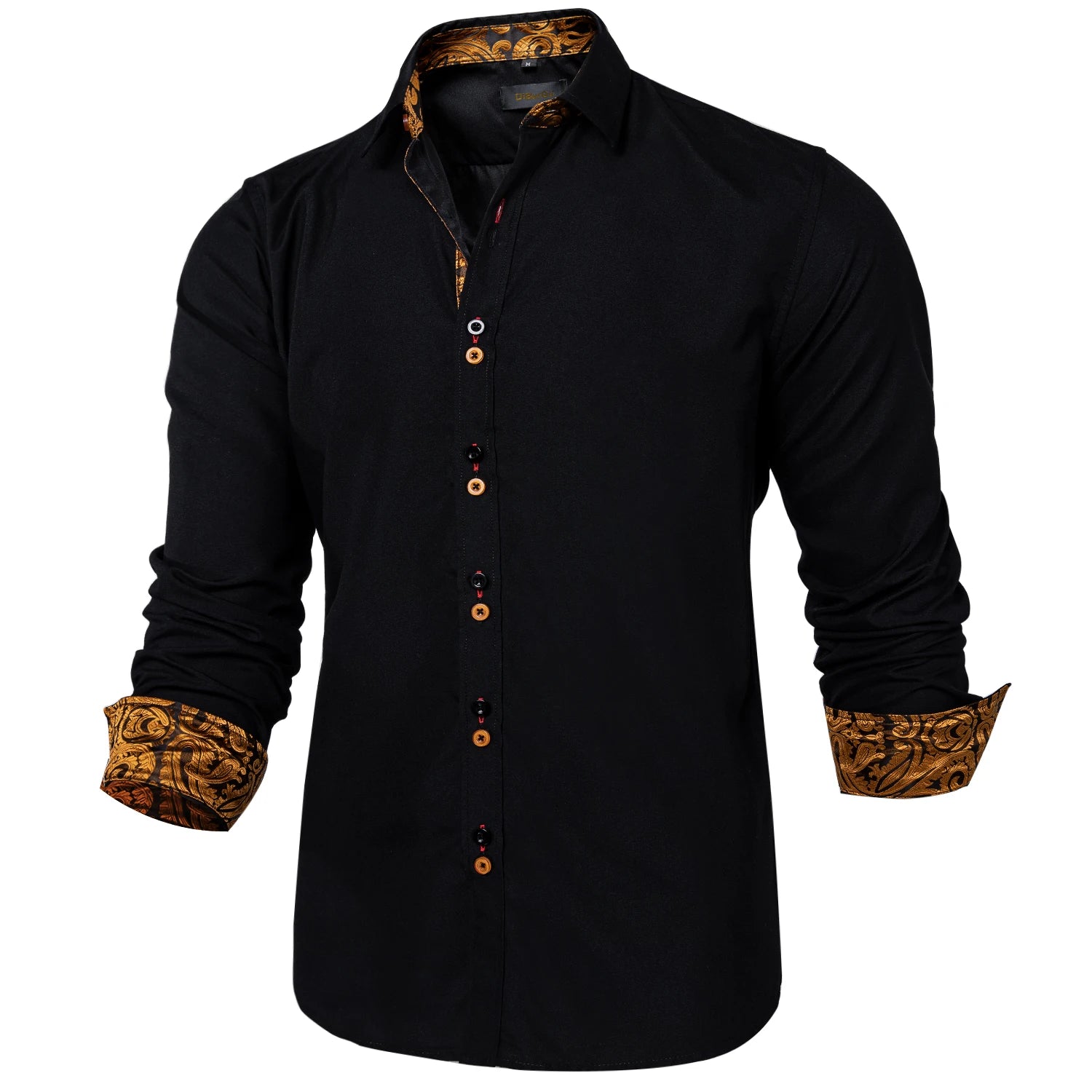 DiBanGu Paisley Contrast Dress Shirt