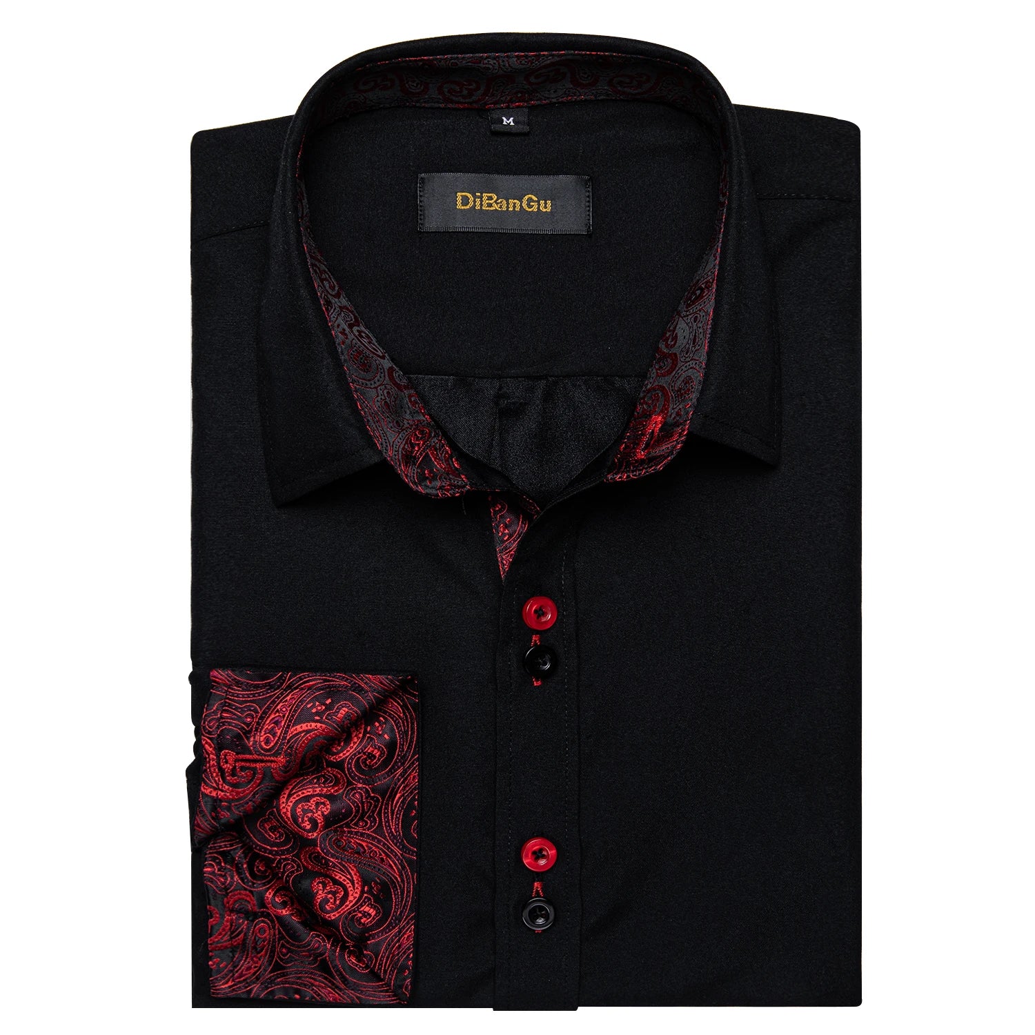 DiBanGu Paisley Contrast Dress Shirt