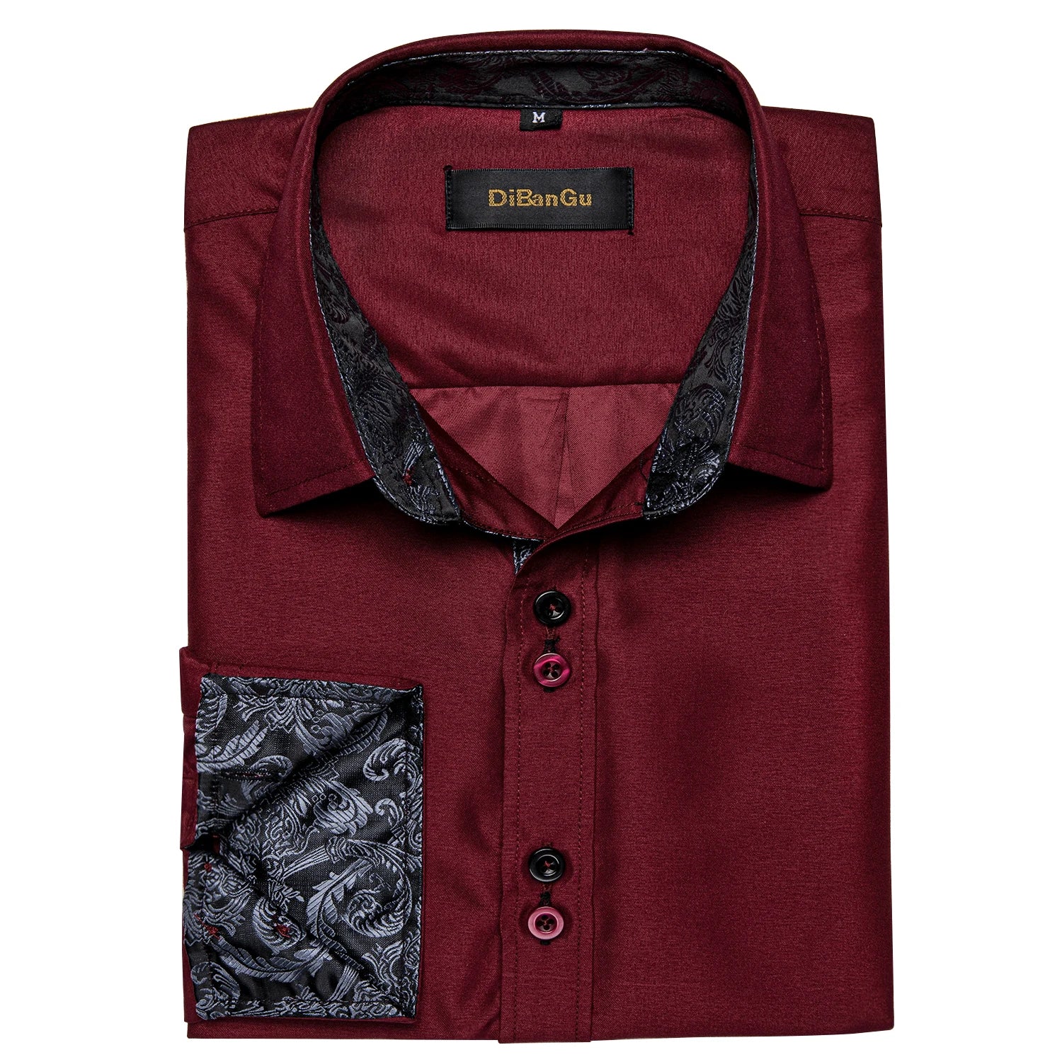 DiBanGu Paisley Contrast Dress Shirt