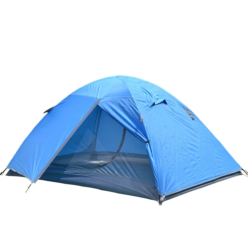 Two Persons Portable, Foldable Tent with Double Layer Four Seasons Waterproof Breathable Lightweight Material