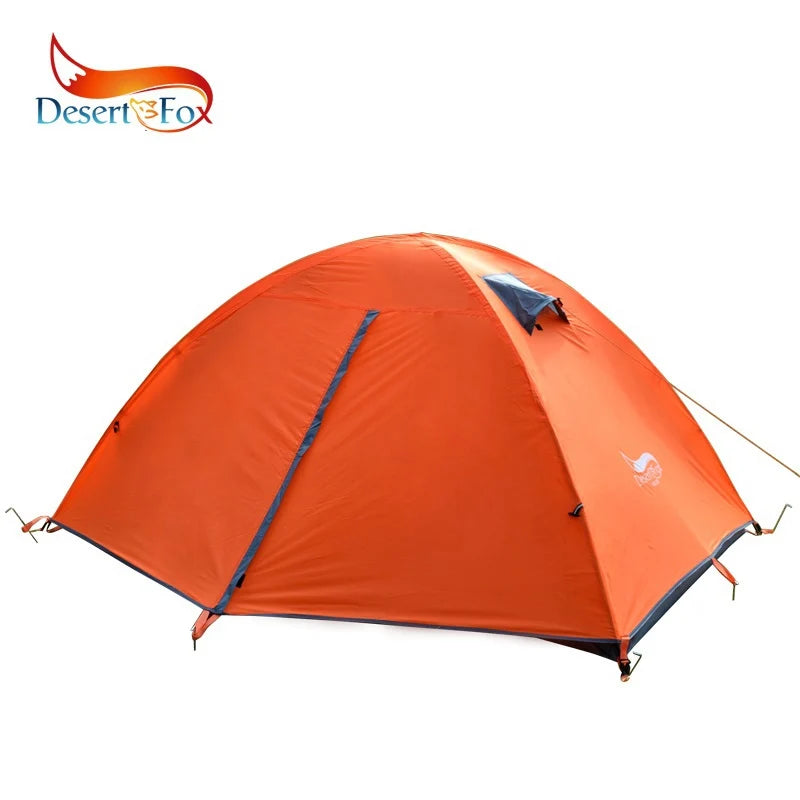 Two Persons Portable, Foldable Tent with Double Layer Four Seasons Waterproof Breathable Lightweight Material