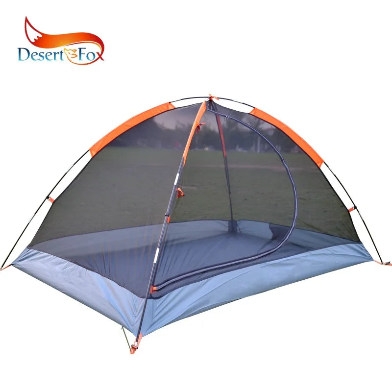 Two Persons Portable, Foldable Tent with Double Layer Four Seasons Waterproof Breathable Lightweight Material