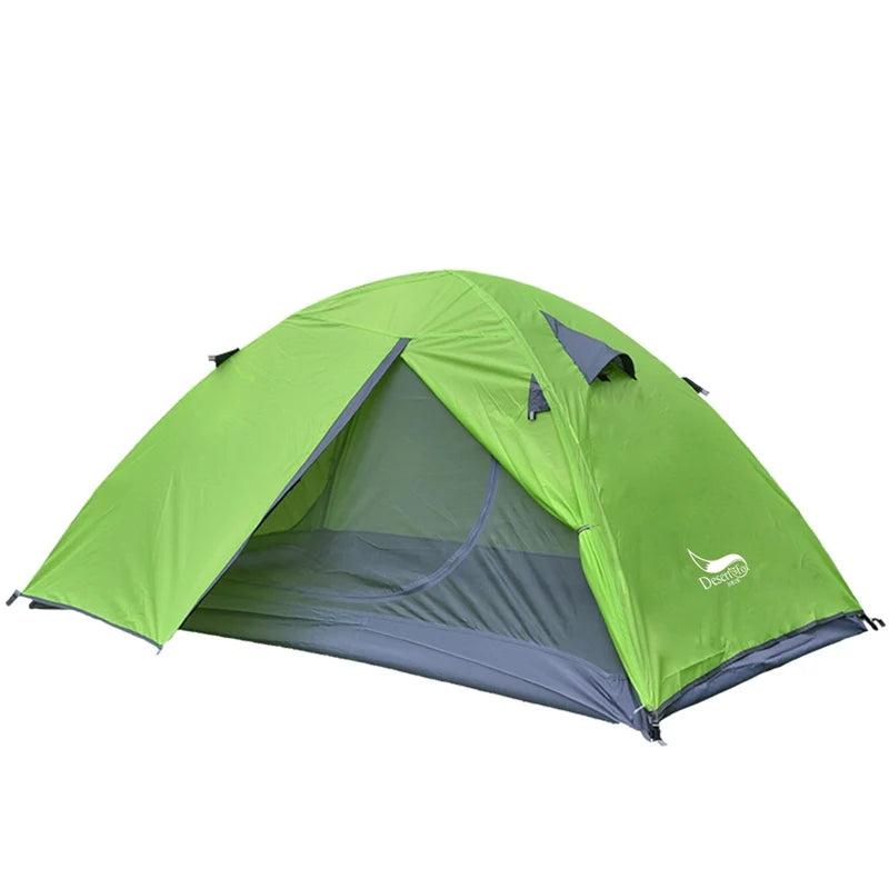 Two Persons Portable, Foldable Tent with Double Layer Four Seasons Waterproof Breathable Lightweight Material