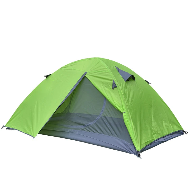 Two Persons Portable, Foldable Tent with Double Layer Four Seasons Waterproof Breathable Lightweight Material