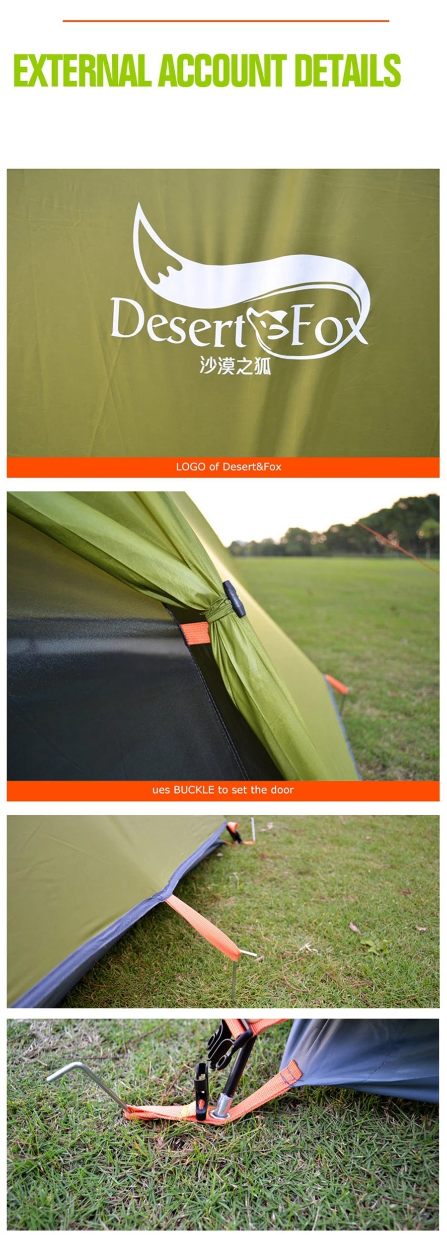 Two Persons Portable, Foldable Tent with Double Layer Four Seasons Waterproof Breathable Lightweight Material
