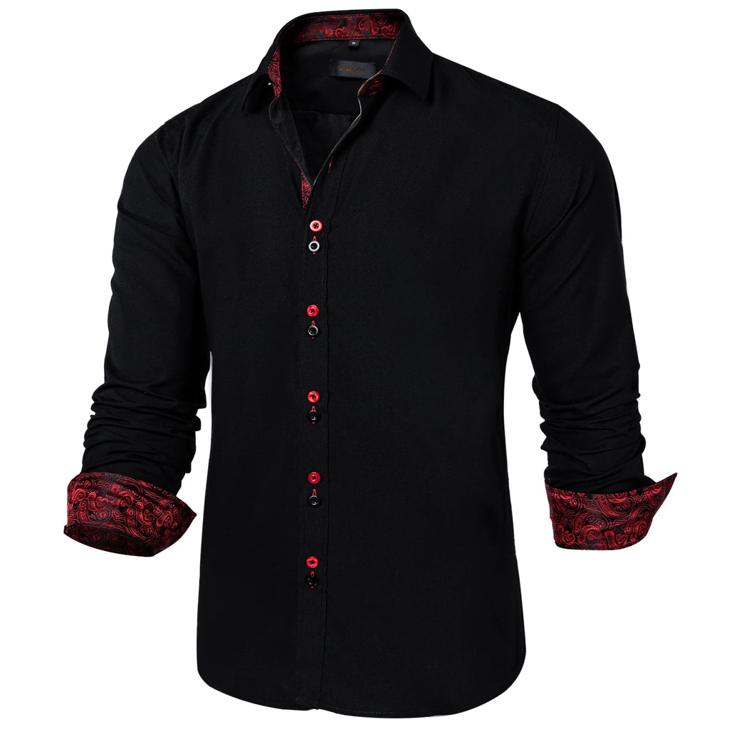 DiBanGu Paisley Contrast Dress Shirt