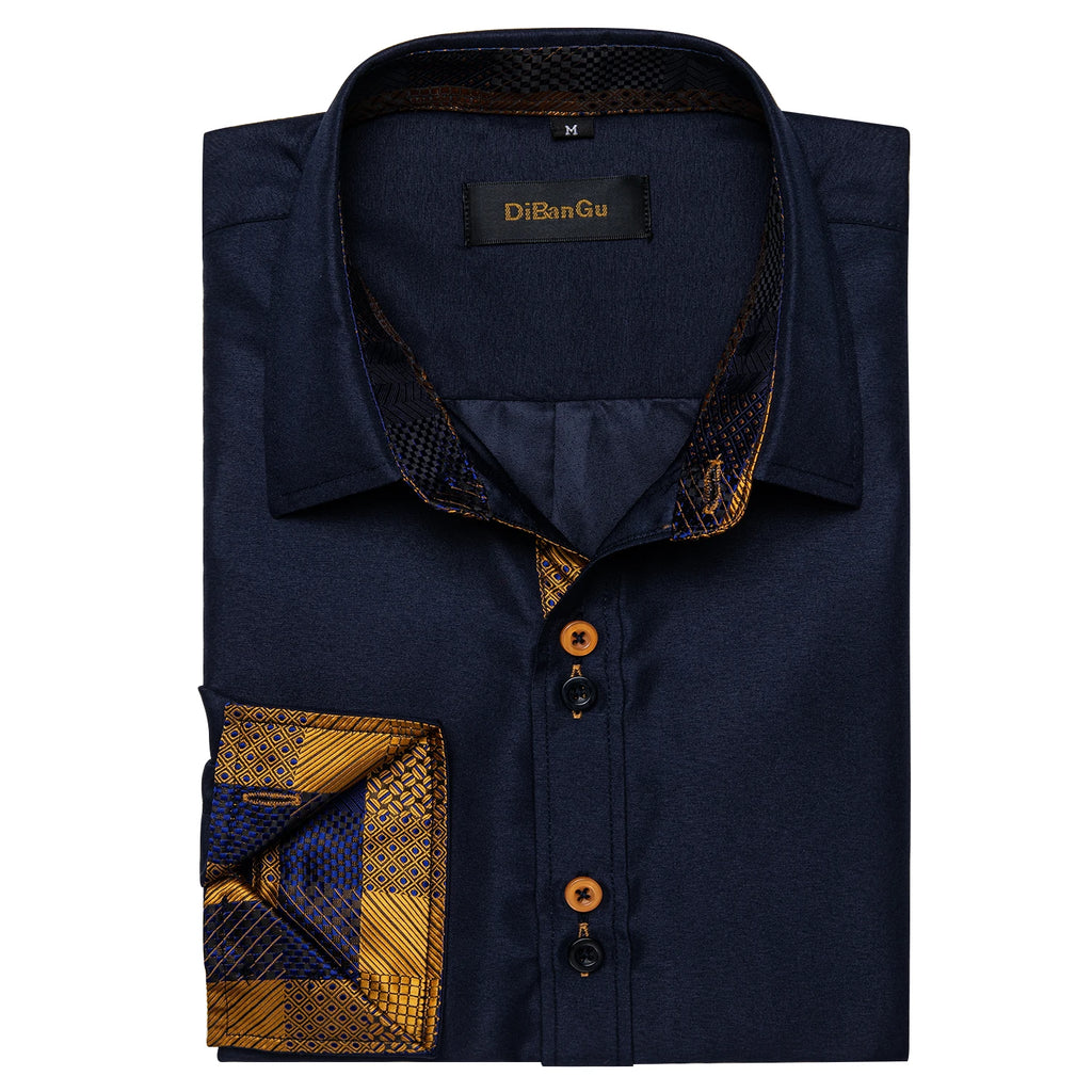 DiBanGu Paisley Contrast Dress Shirt