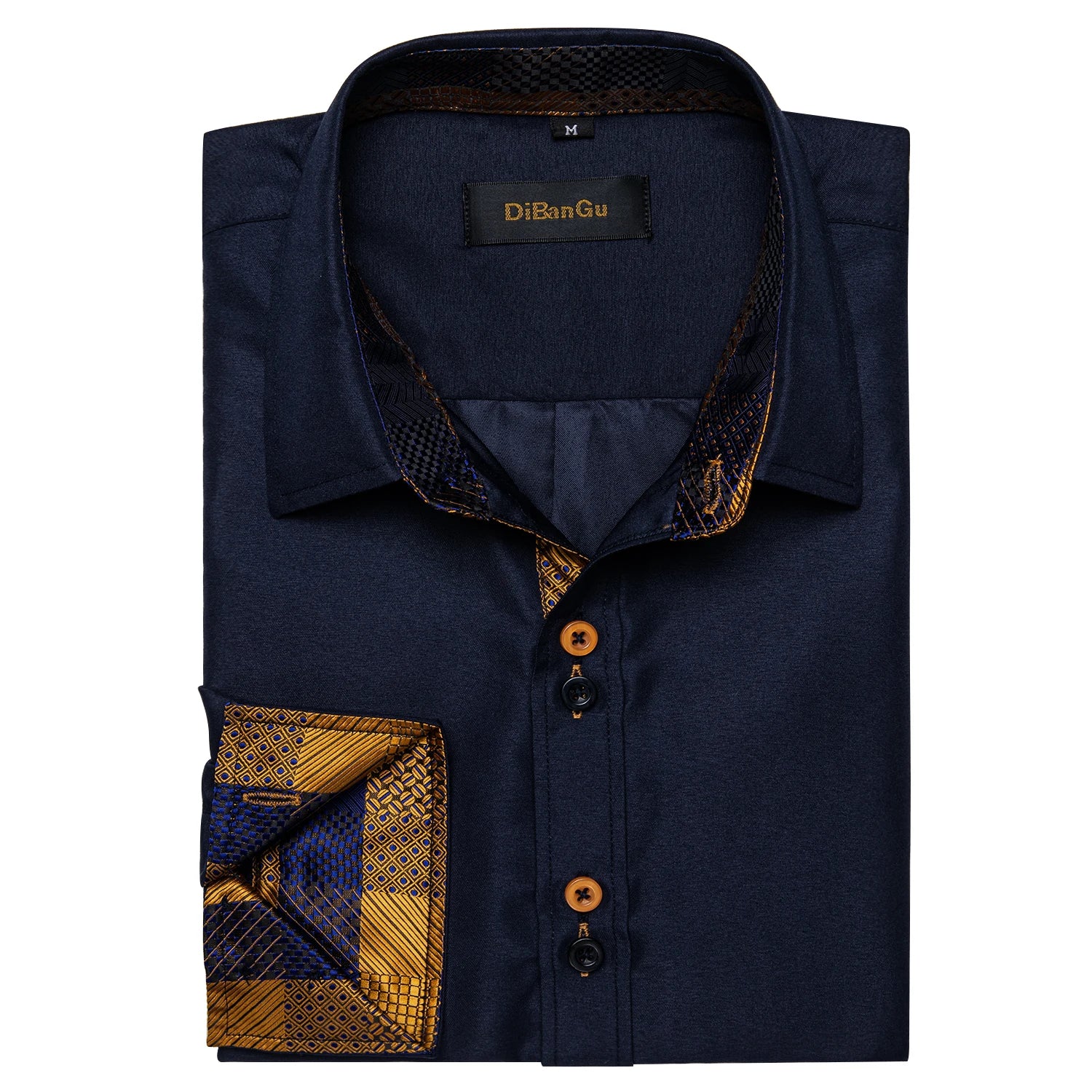 DiBanGu Paisley Contrast Dress Shirt