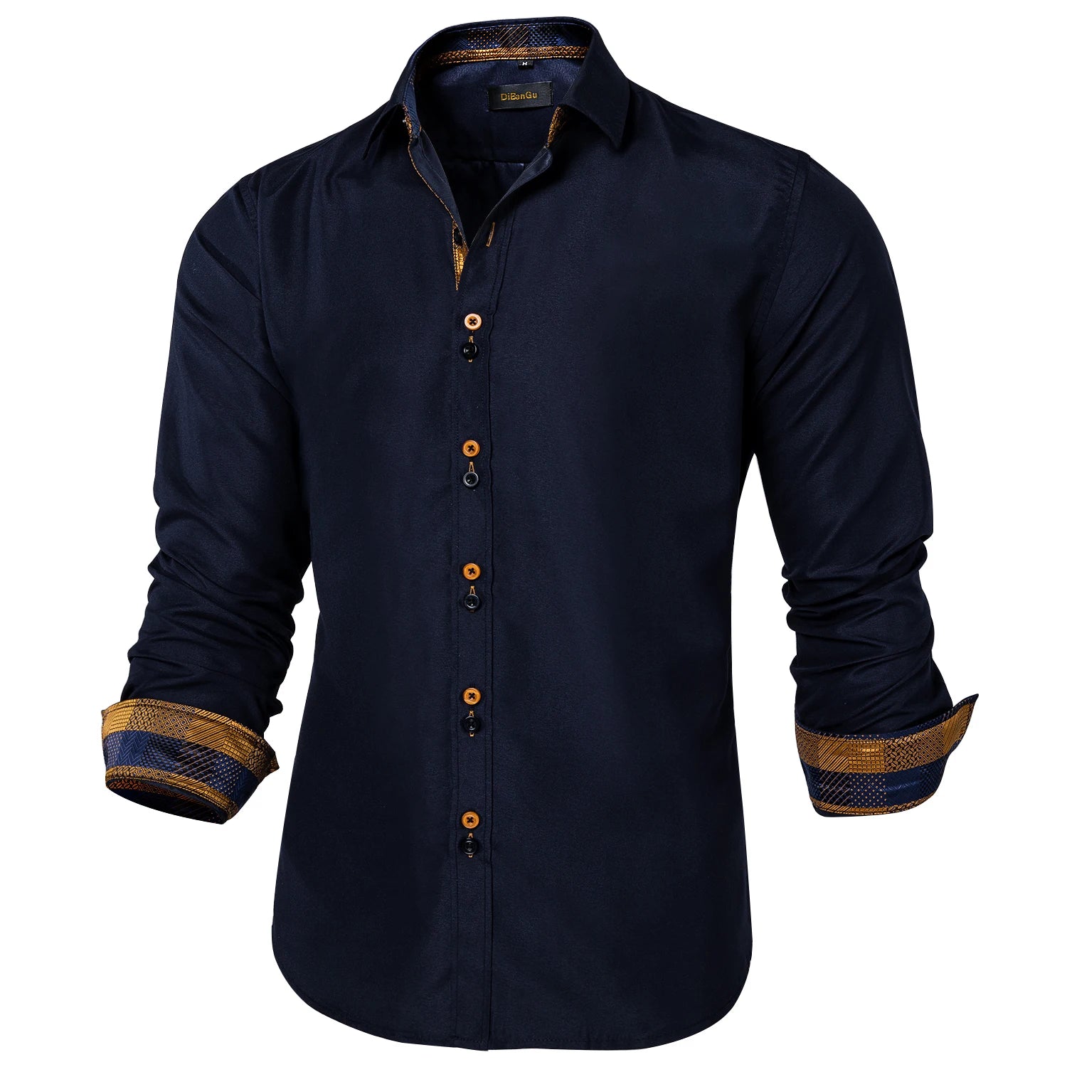 DiBanGu Paisley Contrast Dress Shirt