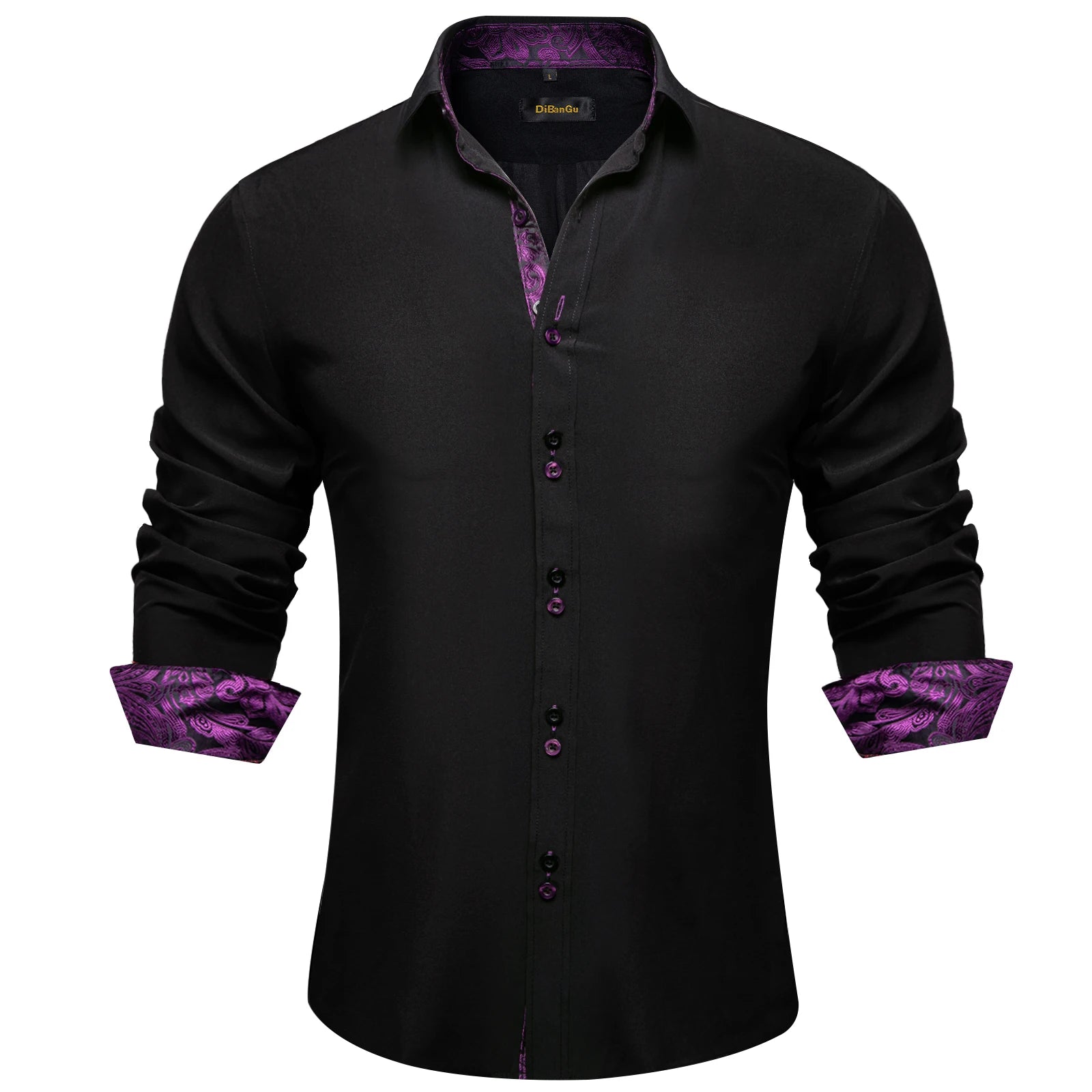 DiBanGu Paisley Contrast Dress Shirt