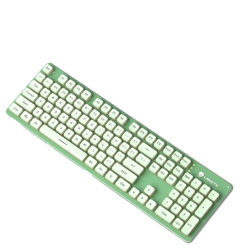 LANGTU L1 Wired Film Light Emitting Suspended 104-Key Silent USB Gaming Office Keyboard