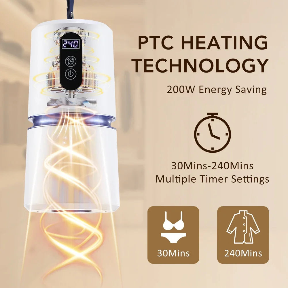 Fast-Drying Portable Mini Machine: Use For Drying Laundry At Home OR Travel