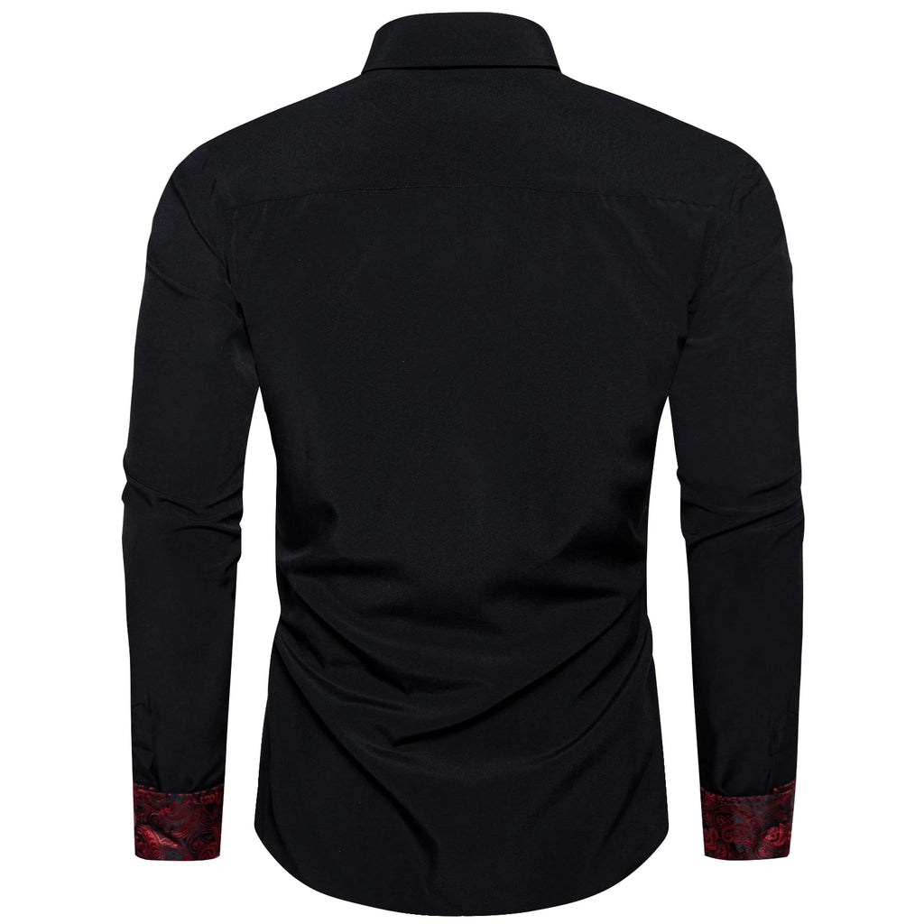DiBanGu Paisley Contrast Dress Shirt
