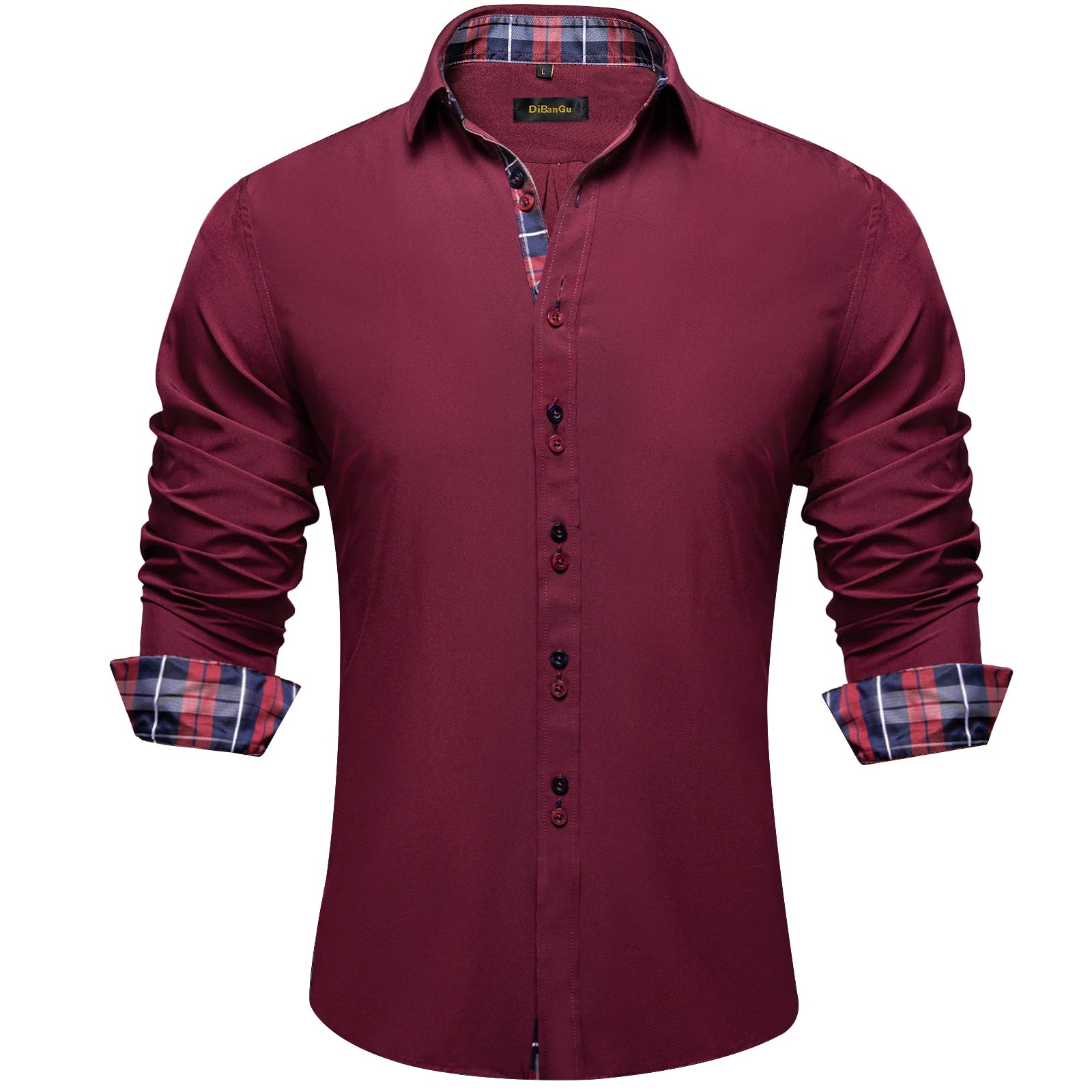 DiBanGu Paisley Contrast Dress Shirt