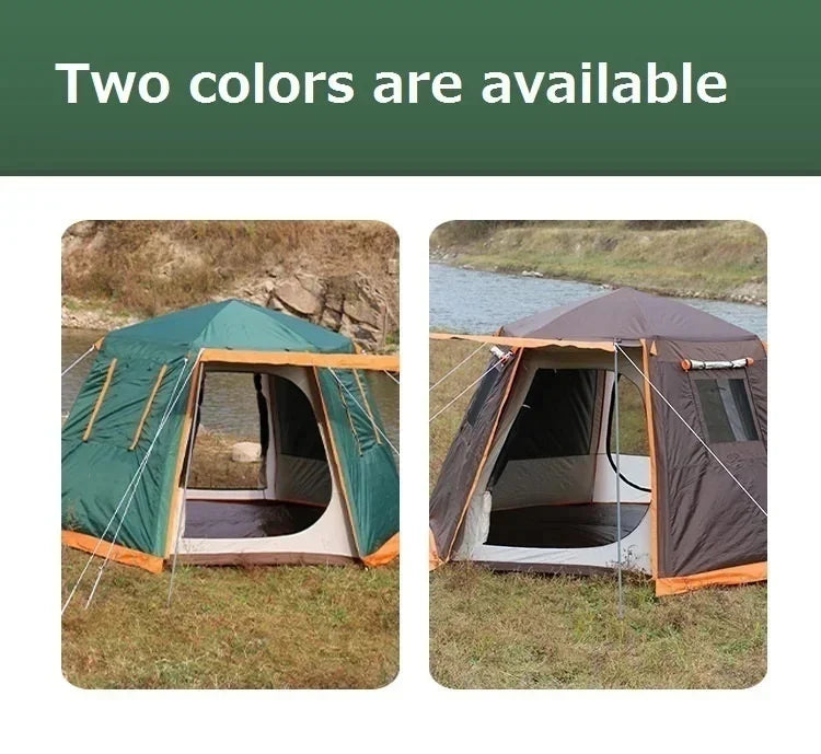 Outdoor Camping Tent, Waterproof, Anti-UV, Fits 8+, Easy Instant Setup, Portable