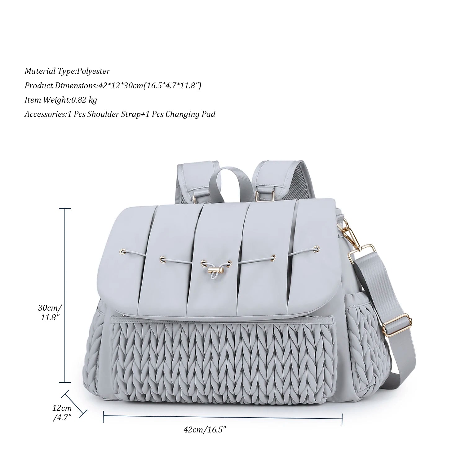 Mommy bag, single shouldermultifunctional. Mommy bag, detachable straps, large capacity