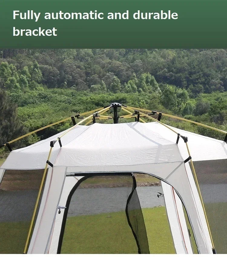 Outdoor Camping Tent, Waterproof, Anti-UV, Fits 8+, Easy Instant Setup, Portable