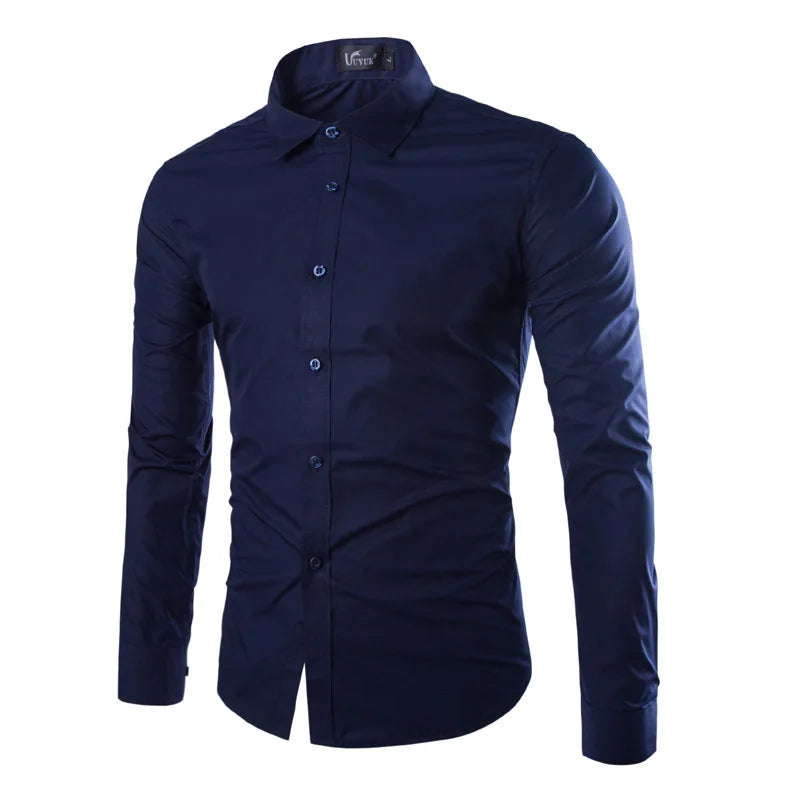 Men's Candy Color Long Sleeve Shirt