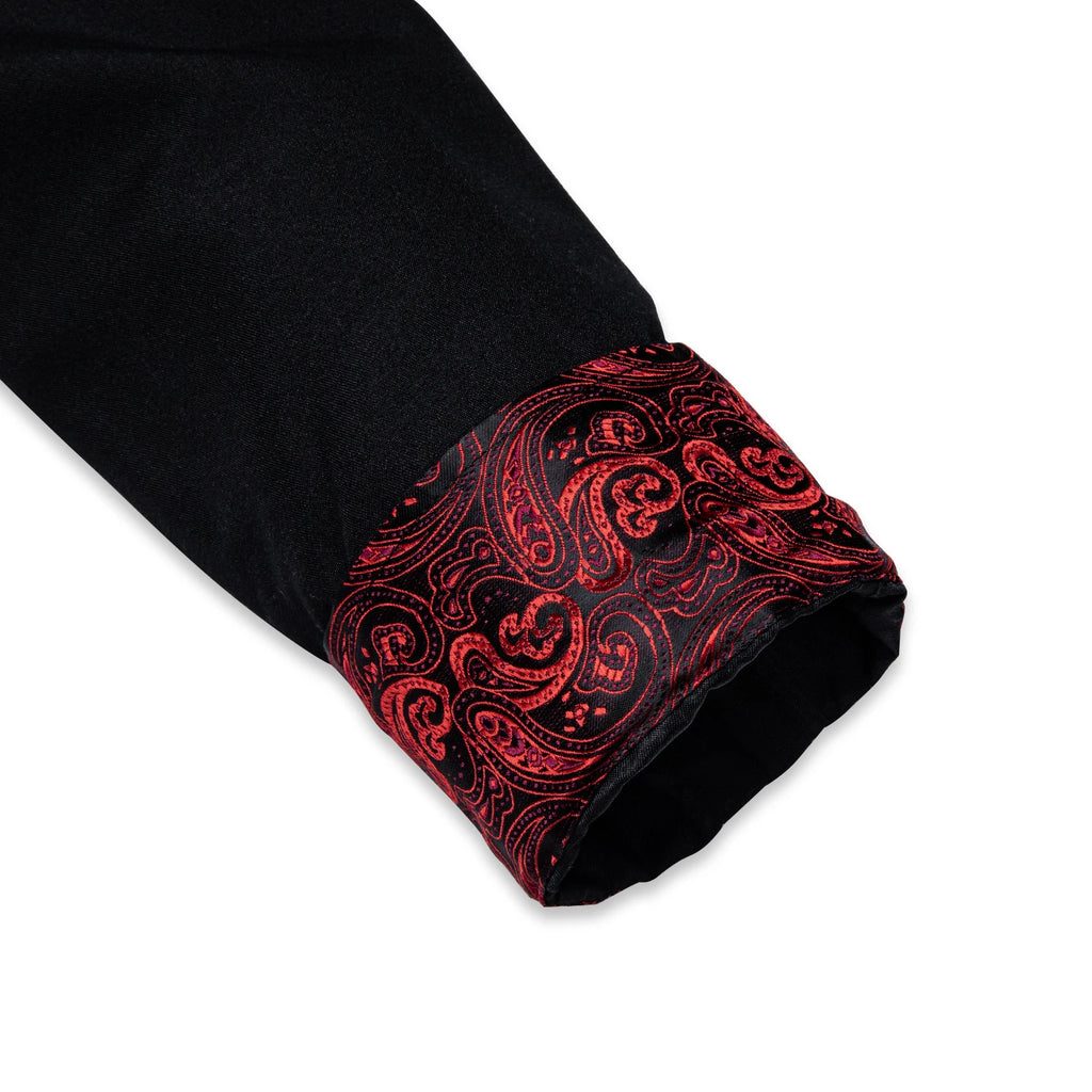 DiBanGu Paisley Contrast Dress Shirt
