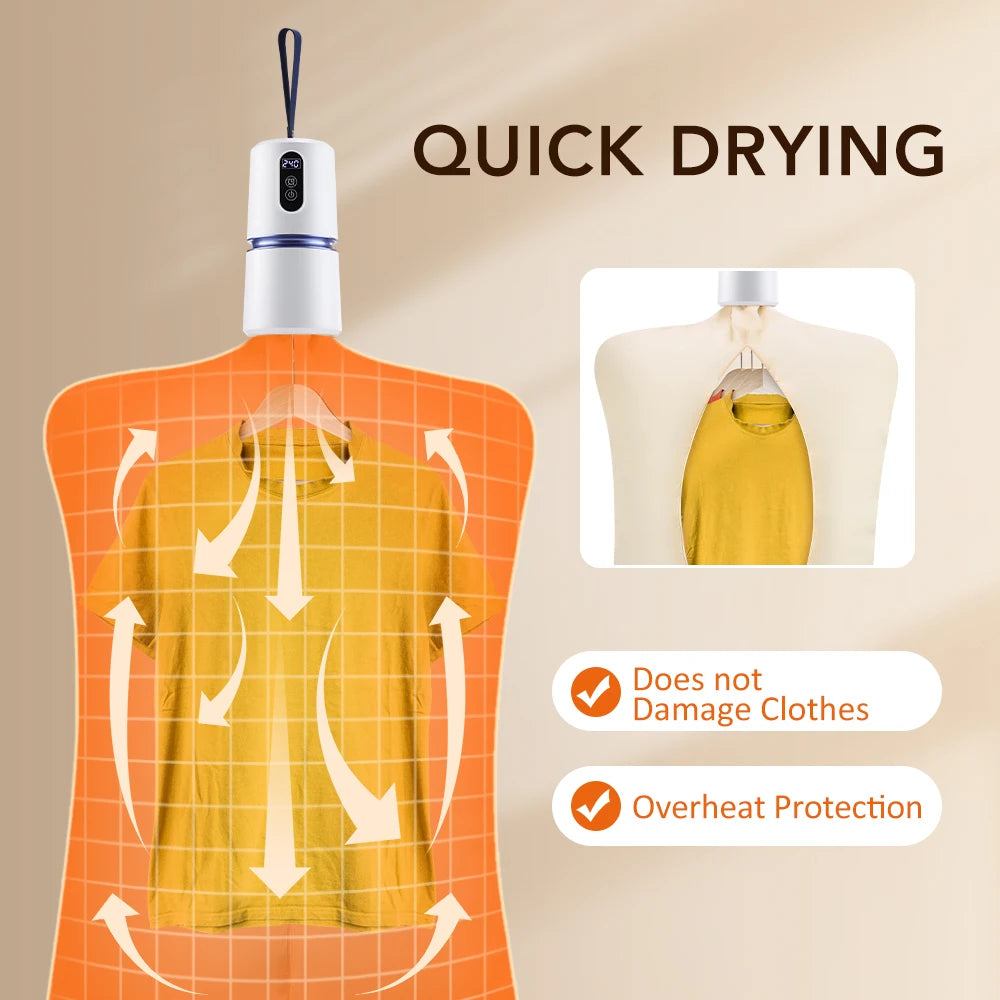 Fast-Drying Portable Mini Machine: Use For Drying Laundry At Home OR Travel