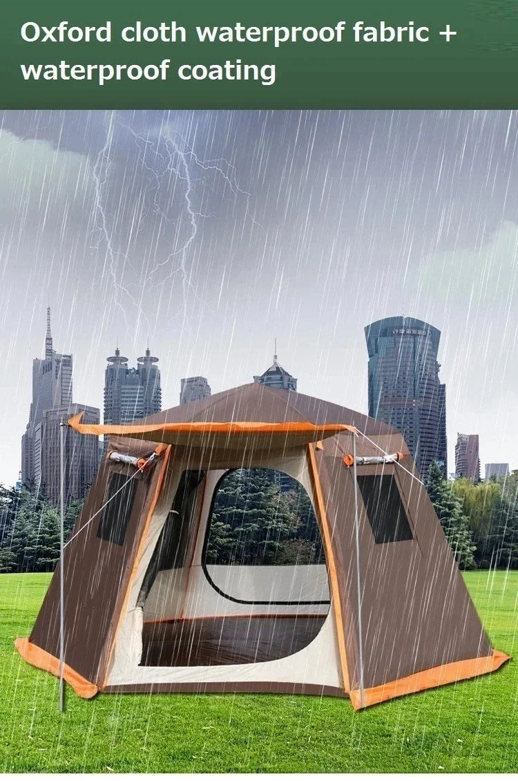 Outdoor Camping Tent, Waterproof, Anti-UV, Fits 8+, Easy Instant Setup, Portable