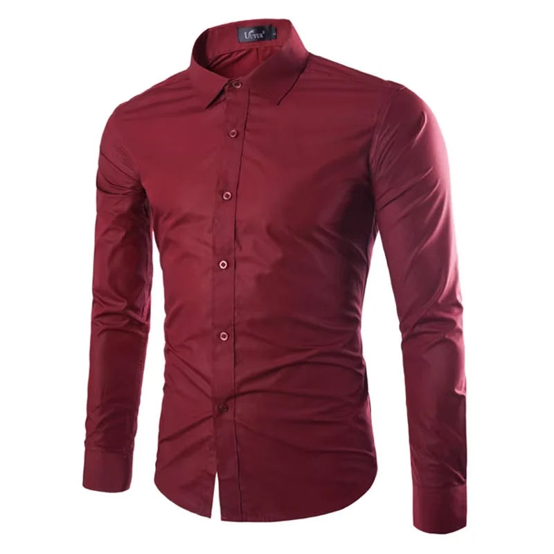 Men's Candy Color Long Sleeve Shirt
