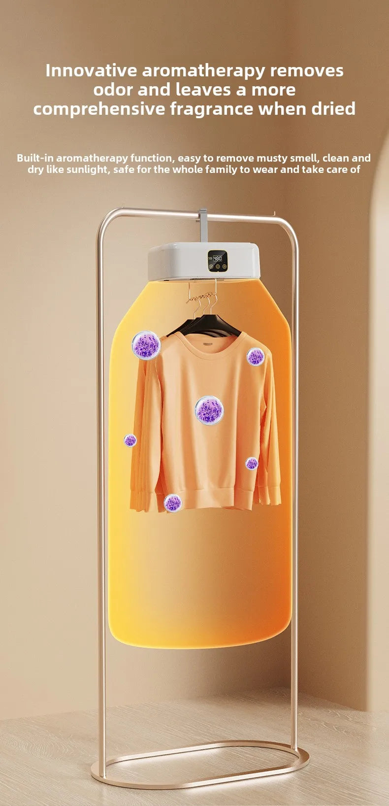 High End Portable Mini Laundry Dryer Machine:  360° Hot Air Circulating Capacity, Many Fail Safe Functions