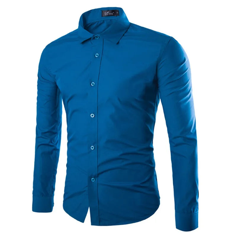 Men's Candy Color Long Sleeve Shirt