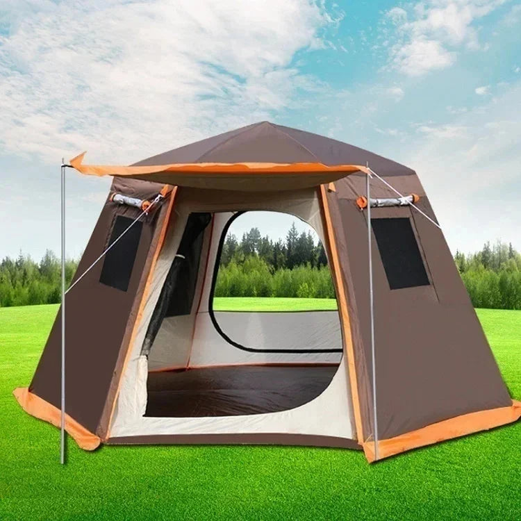 Outdoor Camping Tent, Waterproof, Anti-UV, Fits 8+, Easy Instant Setup, Portable