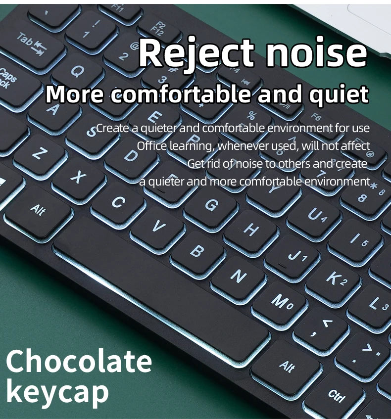 M70 Slim Keyboard Wired, APAYADO Mini Dazzling Color Keyboard, Character Translucent Keycaps, Bass Click, RGB