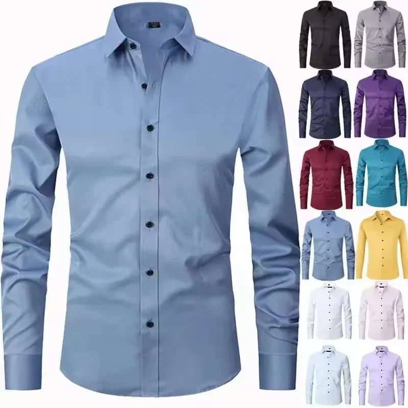 Slim Fit Long Sleeve Dress Shirt
