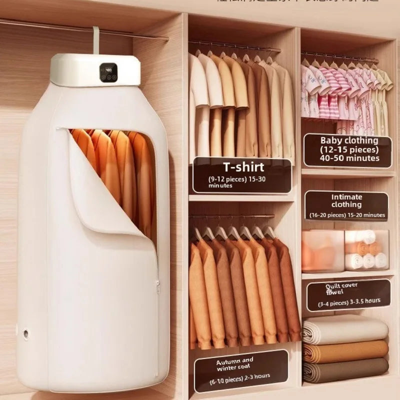 High End Portable Mini Laundry Dryer Machine:  360° Hot Air Circulating Capacity, Many Fail Safe Functions