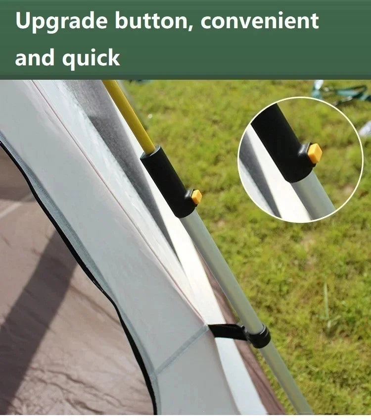 Outdoor Camping Tent, Waterproof, Anti-UV, Fits 8+, Easy Instant Setup, Portable