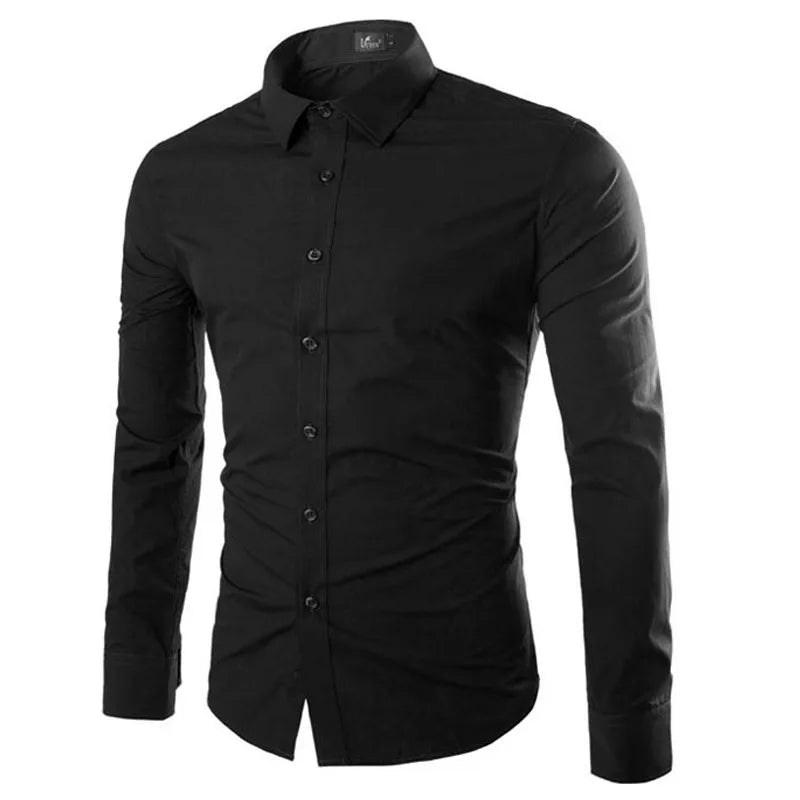 Men's Candy Color Long Sleeve Shirt