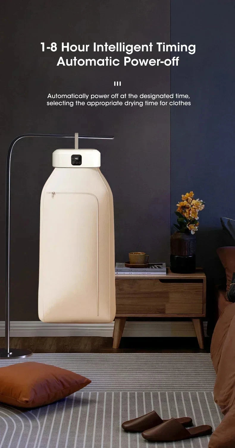 Compact Foldable Portable Mini Laundry Electric Dryer: Smart Timer Fast And Essential for Homes And Travel