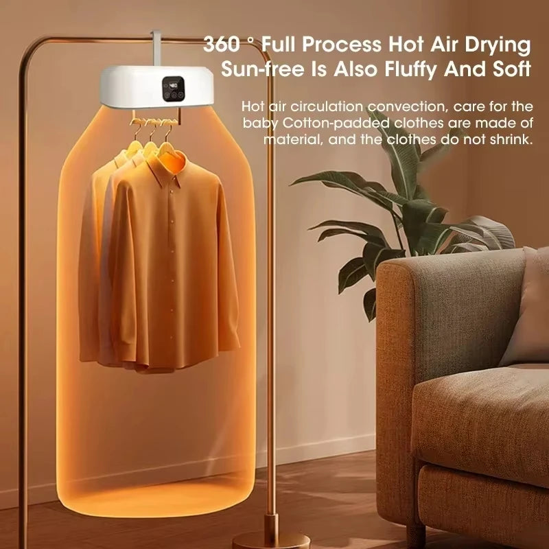Compact Foldable Portable Mini Laundry Electric Dryer: Smart Timer Fast And Essential for Homes And Travel