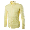 Men's Candy Color Long Sleeve Shirt