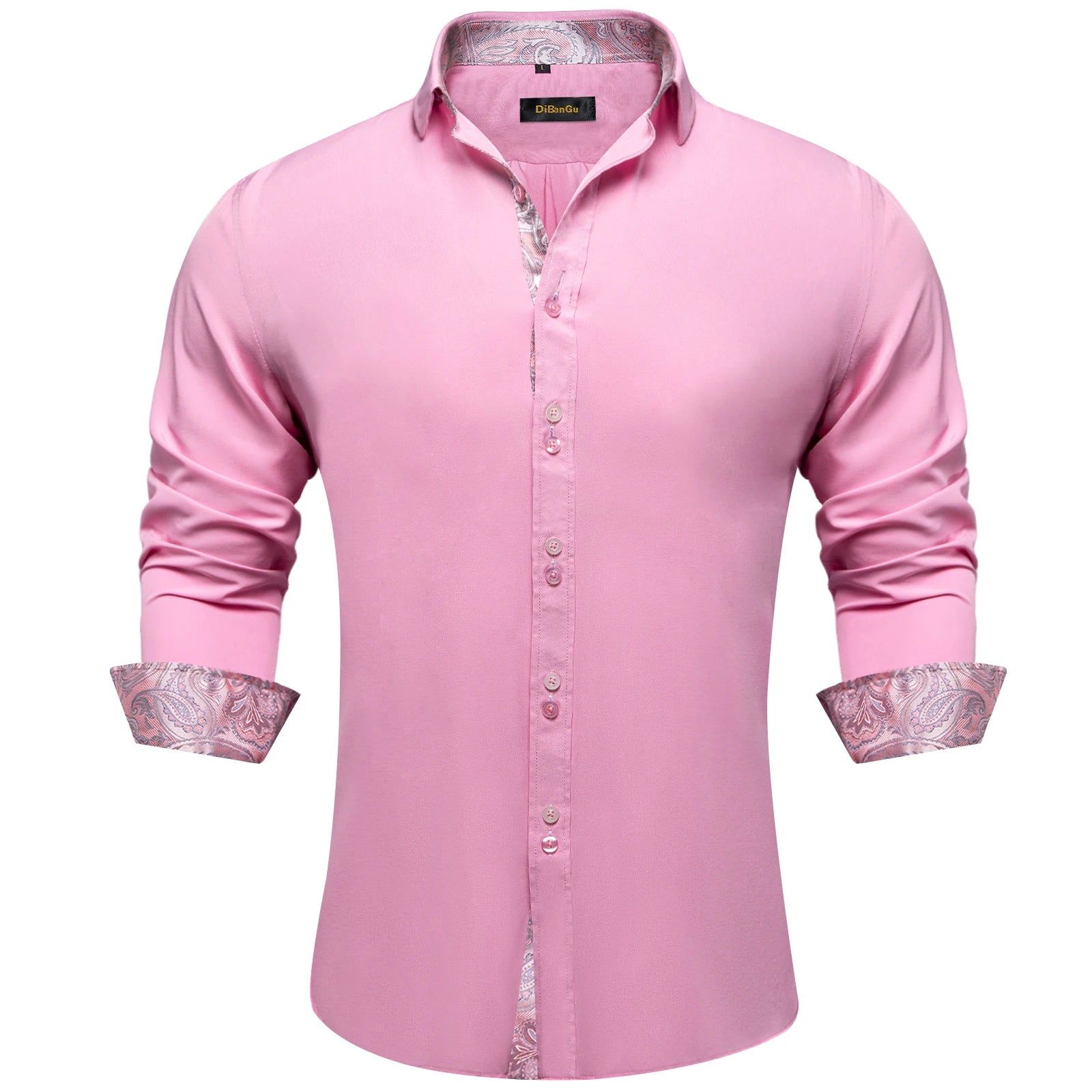 DiBanGu Paisley Contrast Dress Shirt