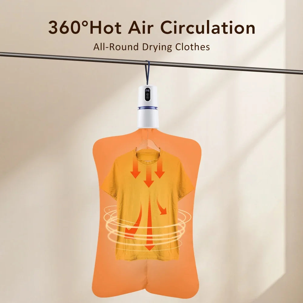 Fast-Drying Portable Mini Machine: Use For Drying Laundry At Home OR Travel