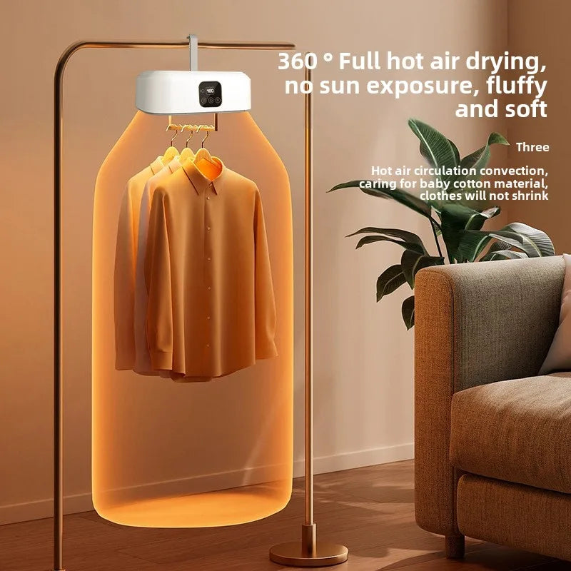 High End Portable Mini Laundry Dryer Machine:  360° Hot Air Circulating Capacity, Many Fail Safe Functions