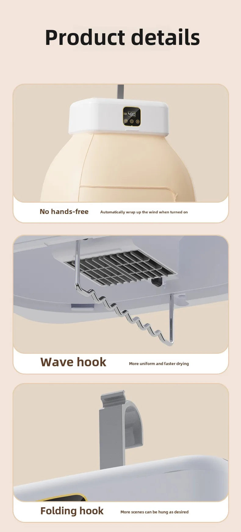 High End Portable Mini Laundry Dryer Machine:  360° Hot Air Circulating Capacity, Many Fail Safe Functions