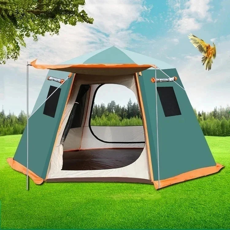 Outdoor Camping Tent, Waterproof, Anti-UV, Fits 8+, Easy Instant Setup, Portable
