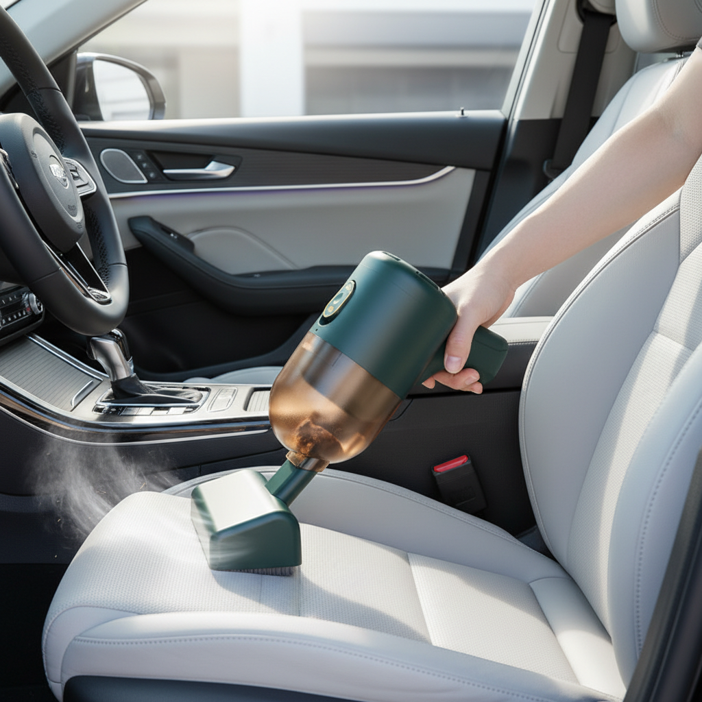 Portable Mite-Removing Car Vacuum | Powerful Handheld UV Vacuum for Car & Home