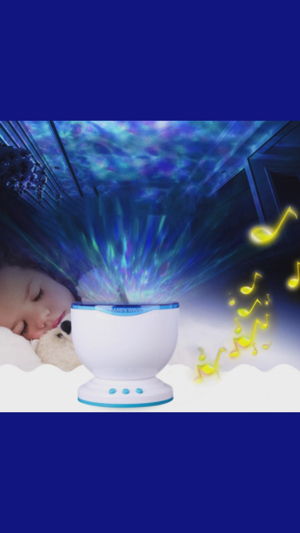 Ocean LED Projection Lamp | Ambient Wave Projector for Bedroom & Living Room