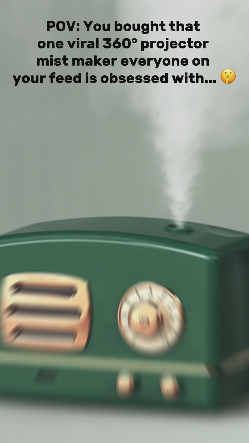 Retro Compact Humidifier | Vintage-Style Desktop Mist Humidifier