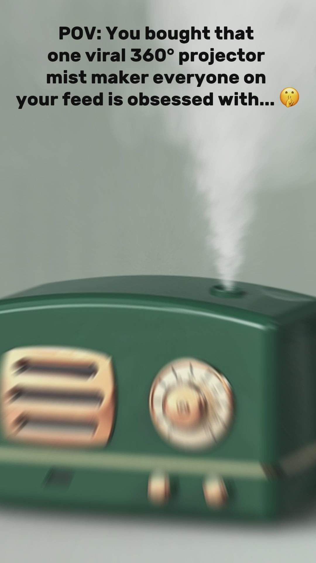 Retro Compact Humidifier | Vintage-Style Desktop Mist Humidifier