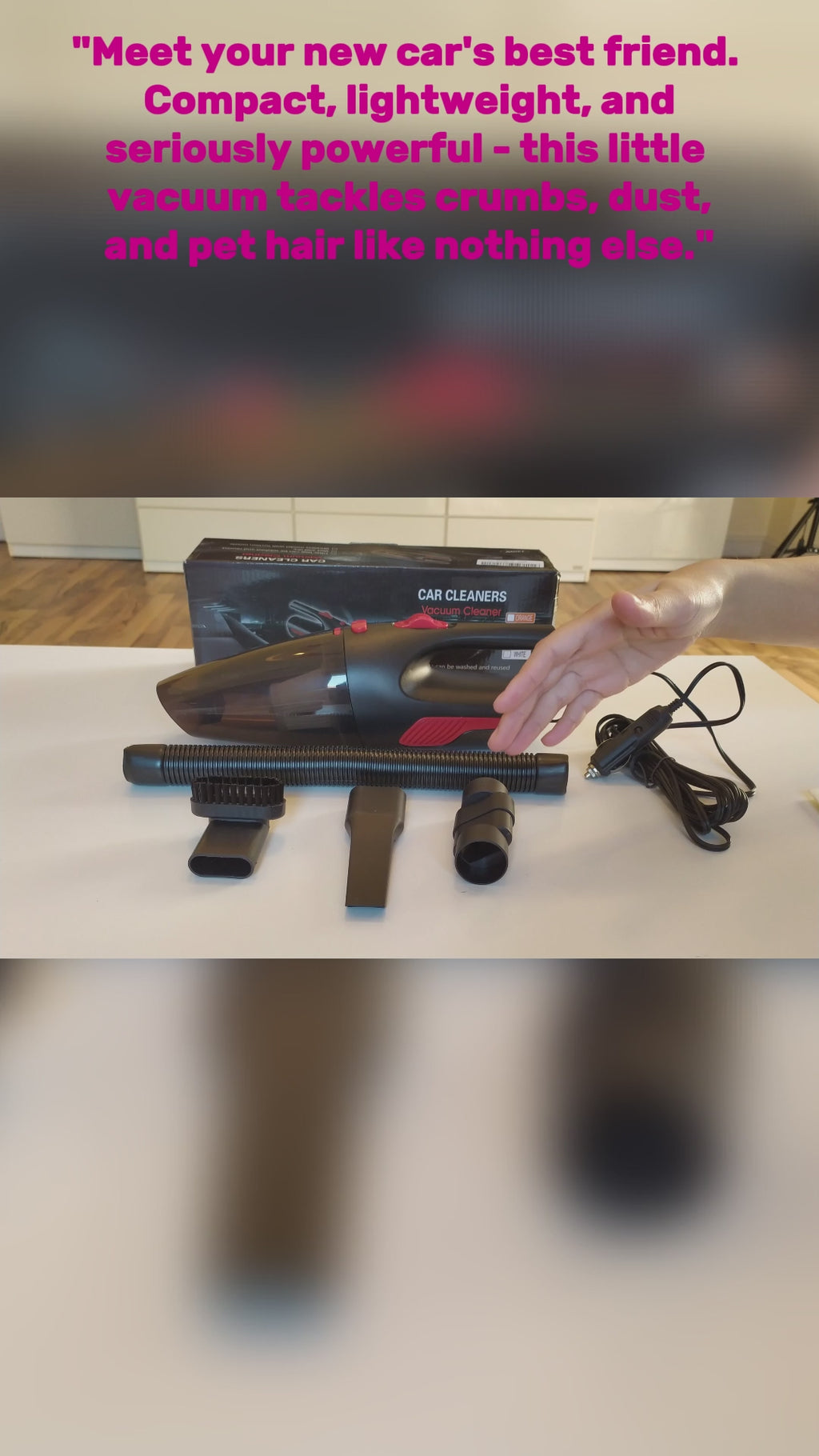 Handheld High-Power Car Vacuum | Cordless Portable Auto Vacuum Cleaner