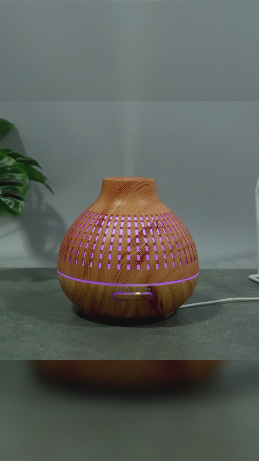 400ml Wood Grain Aroma Diffuser | Ultrasonic Essential Oil Diffuser