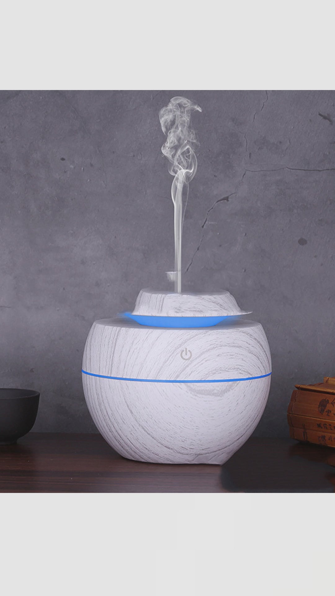 Wood Grain Aroma Diffuser | Compact Essential Oil Diffuser for Home & Office